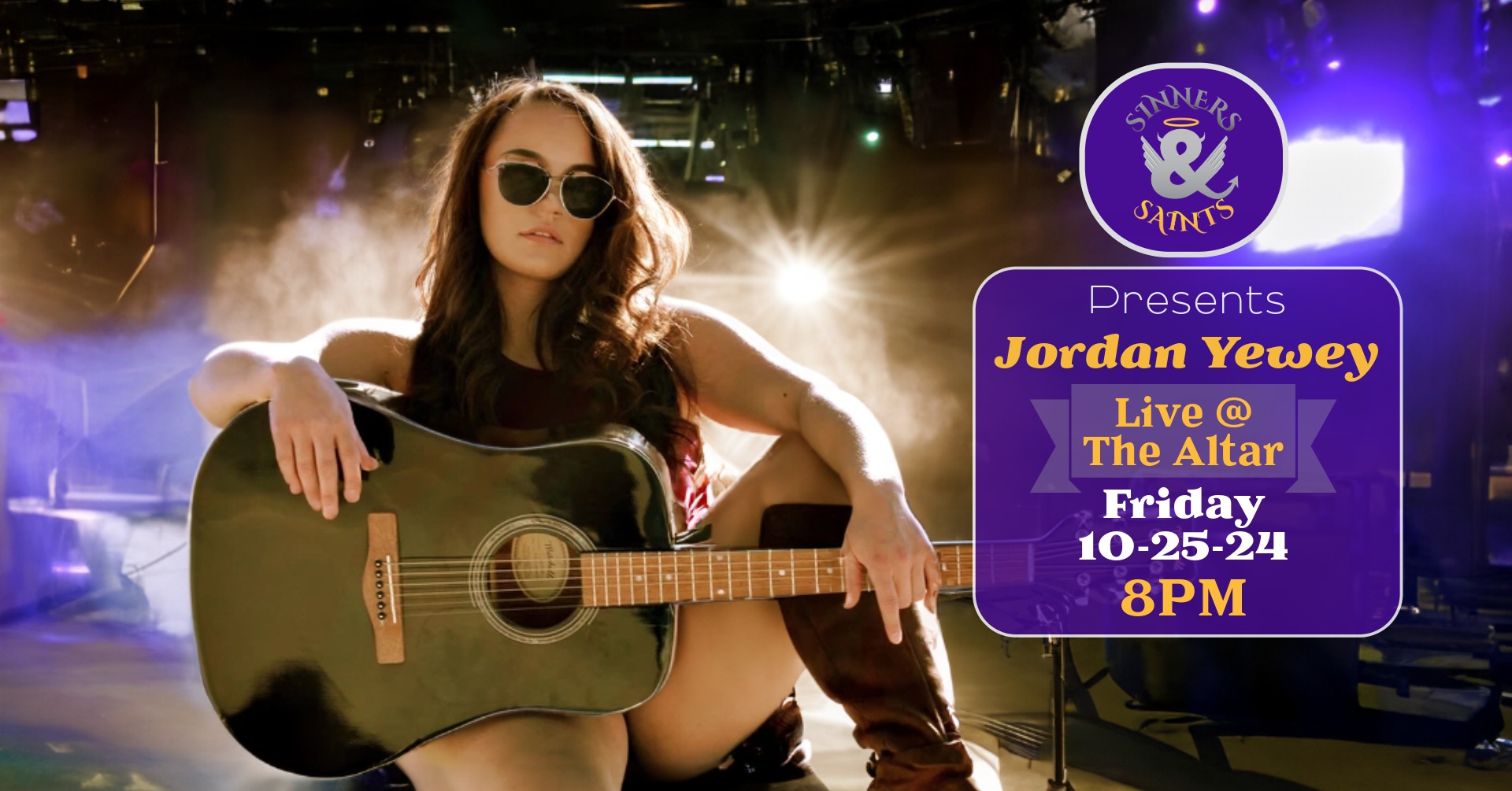 Jordan Yewey live at Sinners & Saints Castle Rock @ 8pm Oct. 25, 2024